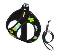 Joyeuses Pâques, œufs de Pâques colorés,Harnais pour Animaux de Compagnie, Harnais réfléchissant réglable pour Chien,S