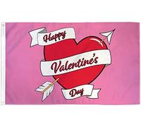 Joyeuses Saint-Valentin Drapeau 90X150Cm Avec Œillets Drapeau De Décoratif Bannière De Jardin Pour Toutes Les Saisons Porte Cour