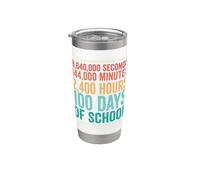 Joyeux 100 jours de professeur d'école, un élève 100 jours plus intelligent Gobelet isotherme en acier inoxydable double paroi