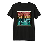Joyeux 100 Jours de Professeur d'école, Un élève 100 Jours Plus Intelligent T-Shirt Haut de Gamme