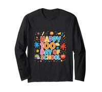 Joyeux 100e jour d'école, enseignants, élèves, garçons, filles et enfants Manche Longue