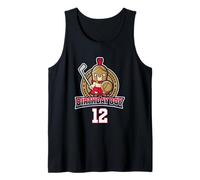 Joyeux 12e Anniversaire Boy Little Roman Warrior Ice Hockey Débardeur