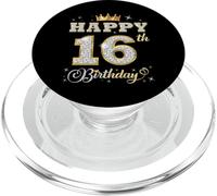 Joyeux 16e Anniversaire, fête d'anniversaire pour garçons et Filles de 16 Ans PopSockets PopGrip pour MagSafe