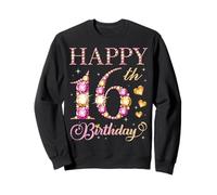 Joyeux 16e Anniversaire, fête d'anniversaire pour garçons et Filles de 16 Ans Sweatshirt