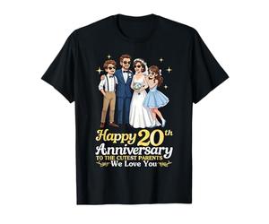 Joyeux 20e Anniversaire, Parents Les Plus Mignons, Nous Vous Aimons Ensemble T-Shirt