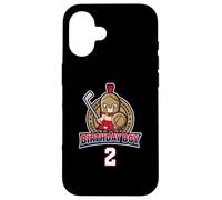 Joyeux 2e Anniversaire Boy Little Roman Warrior Ice Hockey Coque pour iPhone 16