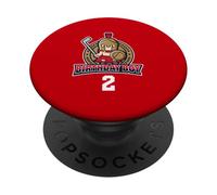 Joyeux 2e Anniversaire Boy Little Roman Warrior Ice Hockey PopSockets PopGrip Adhésif