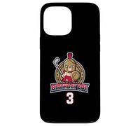 Joyeux 3e Anniversaire Boy Little Roman Warrior Ice Hockey Coque pour iPhone 13 Pro Max
