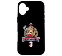 Joyeux 3e Anniversaire Boy Little Roman Warrior Ice Hockey Coque pour iPhone 16 Plus