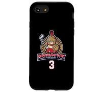 Joyeux 3e Anniversaire Boy Little Roman Warrior Ice Hockey Coque pour iPhone SE (2020) / 7/8