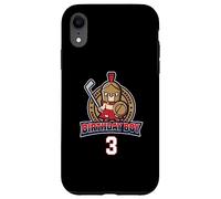 Joyeux 3e Anniversaire Boy Little Roman Warrior Ice Hockey Coque pour iPhone XR
