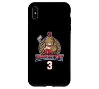 Joyeux 3e Anniversaire Boy Little Roman Warrior Ice Hockey Coque pour iPhone XS Max