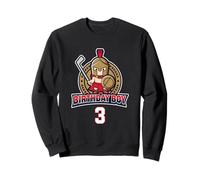 Joyeux 3e Anniversaire Boy Little Roman Warrior Ice Hockey Sweatshirt