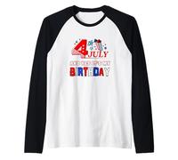 Joyeux 4 Juillet et Oui C'est Mon Anniversaire, né Le 4 Juillet Manche Raglan