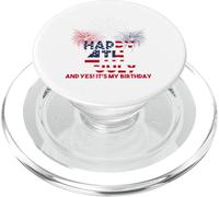 Joyeux 4 Juillet Oui C'est Mon Anniversaire USA PopSockets PopGrip pour MagSafe
