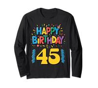 Joyeux 45e Anniversaire | Vêtements Bold and Bright Manche Longue