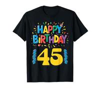 Joyeux 45e Anniversaire | Vêtements Bold and Bright T-Shirt