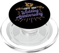 Joyeux 46e Anniversaire de Mariage pour Couple 46 Ans de Mariage PopSockets PopGrip pour MagSafe