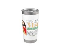 Joyeux 51e anniversaire à bientôt Funny Jesus Meme Turning 51 Gobelet isotherme en acier inoxydable double paroi