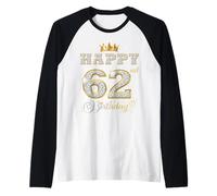 Joyeux 62e Anniversaire, 62 Ans, fête d'anniversaire pour Femmes et Hommes Manche Raglan