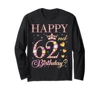 Joyeux 62e Anniversaire, 62 Ans, fête d'anniversaire pour Hommes et Femmes Manche Longue