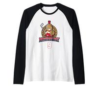 Joyeux 9e Anniversaire Boy Little Roman Warrior Ice Hockey Manche Raglan