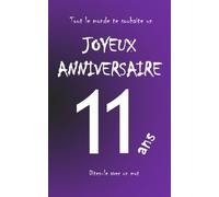 Joyeux anniversaire - 11 ans: Livre d'or à écrire - taille M - Violet