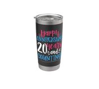Joyeux anniversaire, 20 ans après le 20e anniversaire de mariage Gobelet isotherme en acier inoxydable double paroi