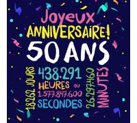 Joyeux Anniversaire ~ 50 ans: Livre d'Or pour le 50ème anniversaire - 50 ans décoration & cadeau d'anniversaire pour homme ou femme - Livre pour les félicitations et photos des invités