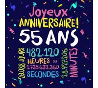 Joyeux Anniversaire ~ 55 ans: Livre d'Or pour le 55ème anniversaire - 55 ans décoration & cadeau d'anniversaire pour homme ou femme - Livre pour les félicitations et photos des invités