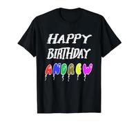 Joyeux Anniversaire Andrew T-Shirt Graphique avec Valeur, Homme, Noir, XL