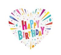 Joyeux Anniversaire, Autocollant magnétique en Forme de cœur pour réfrigérateur, aimants en Acrylique pour réfrigérateur, 1 pièce
