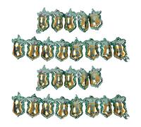 Joyeux Anniversaire Ballons Couronne Brillant Feuille D'aluminium Ballon Rond Tirer Drapeau Bannière Décorations de Fête pour Anniversaire Mariage Événements de Vacances 4 Pack (Verte)