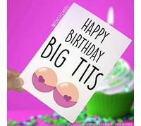 Joyeux Anniversaire Cartes, Joyeux Anniversaire Grand Tits, Drôle Cartes, Friend Carte, Girlfriend Femme Carte, Blague Cartes Meilleur Ami Grand Seins PC160