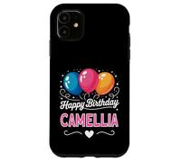 Joyeux Anniversaire en Disant Camellia Coque pour iPhone 11