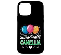 Joyeux Anniversaire en Disant Camellia Coque pour iPhone 13 Pro Max