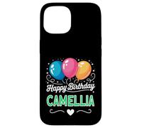 Joyeux Anniversaire en Disant Camellia Coque pour iPhone 15
