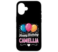 Joyeux Anniversaire en Disant Camellia Coque pour iPhone 16