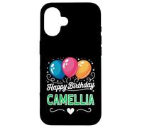 Joyeux Anniversaire en Disant Camellia Coque pour iPhone 16