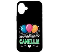 Joyeux Anniversaire en Disant Camellia Coque pour iPhone 16 Plus