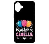 Joyeux Anniversaire en Disant Camellia Coque pour iPhone 16 Plus