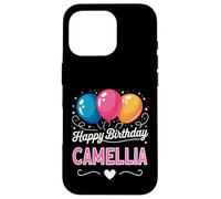Joyeux Anniversaire en Disant Camellia Coque pour iPhone 16 Pro