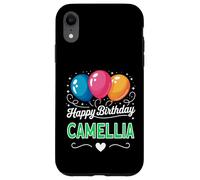 Joyeux Anniversaire en Disant Camellia Coque pour iPhone XR
