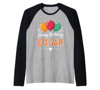 Joyeux Anniversaire en Disant Edgar Manche Raglan