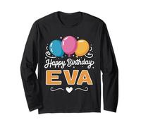 Joyeux Anniversaire en Disant Eva Manche Longue