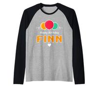 Joyeux Anniversaire en Disant Finn Manche Raglan