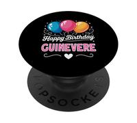 Joyeux Anniversaire en Disant Guinevere PopSockets PopGrip Adhésif