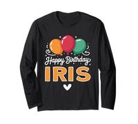Joyeux Anniversaire en Disant Iris Manche Longue
