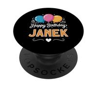 Joyeux Anniversaire en Disant Janek PopSockets PopGrip Adhésif