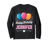 Joyeux Anniversaire en Disant Jennifer Manche Longue